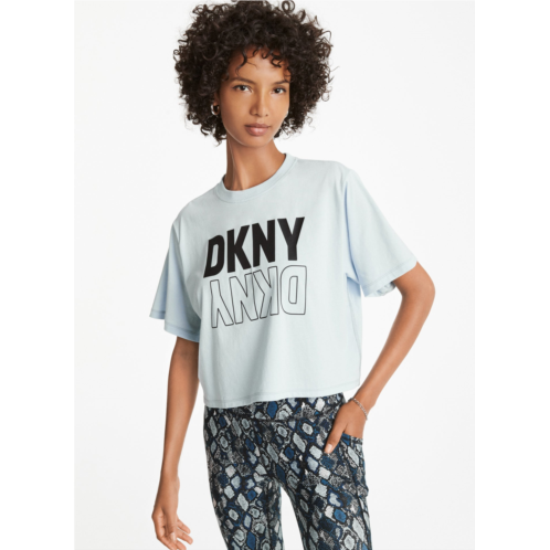 DKNY Flip Reflect Logo Cropped Tee