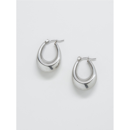 Gap Silver Oval Hoop Earrings