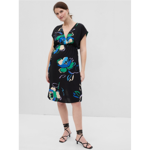 Gap Maternity Tie-Waist Midi Dress
