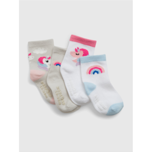 Gap Toddler Unicorn Crew Socks (4-Pack)