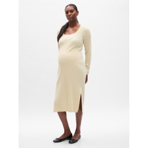 Gap Maternity CashSoft Rib Midi Sweater Dress
