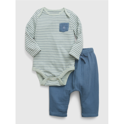 Gap Baby Crinkle Gauze Bodysuit Outfit Set