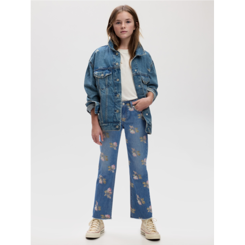 Gap Kids High Rise Floral 90s Straight Jean