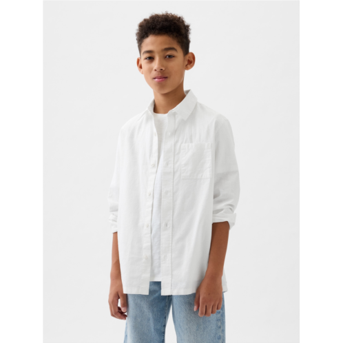 Gap Kids Linen-Cotton Oxford Shirt
