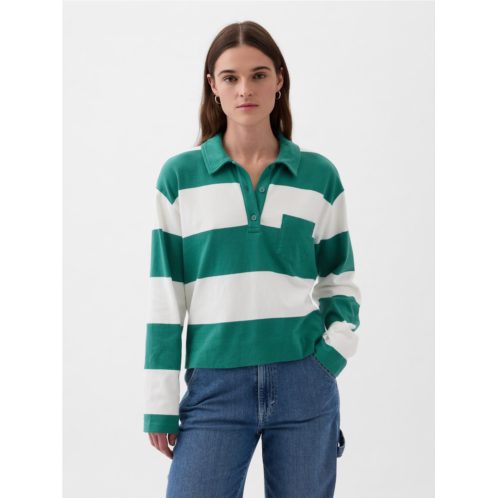 Gap Cropped Rugby Polo Shirt