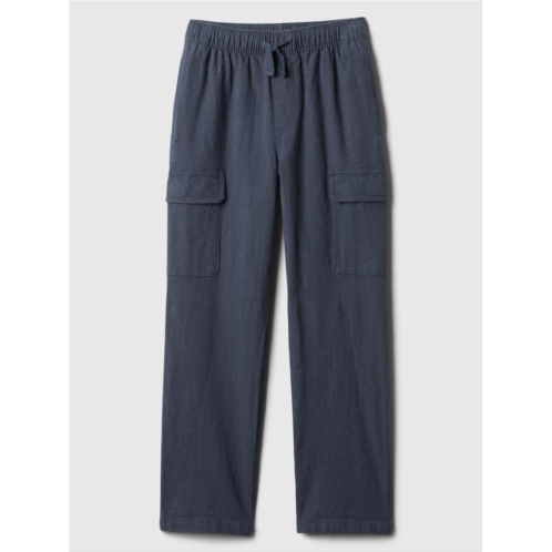 Gap Kids Linen-Blend Pull-On Cargo Pants