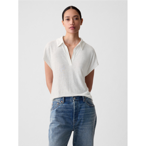 Gap Linen-Blend Polo Shirt