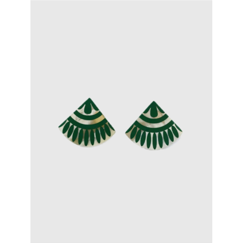 Gap Green Porcelain Tile Earrings