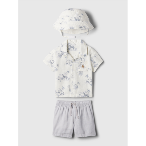 Gap Baby Linen-Cotton Outfit Set