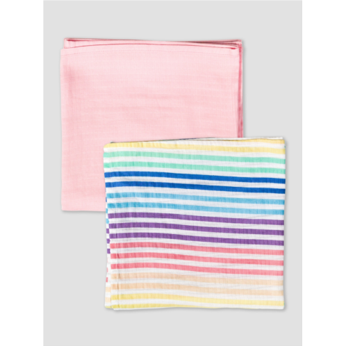 Gap Honest Baby Clothing Two Pack Organic Cotton Swaddle Blankets
