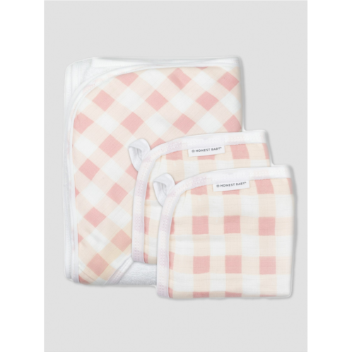 Gap Honest Baby Clothing 3 Piece Organic Cotton Hooded Towel Set