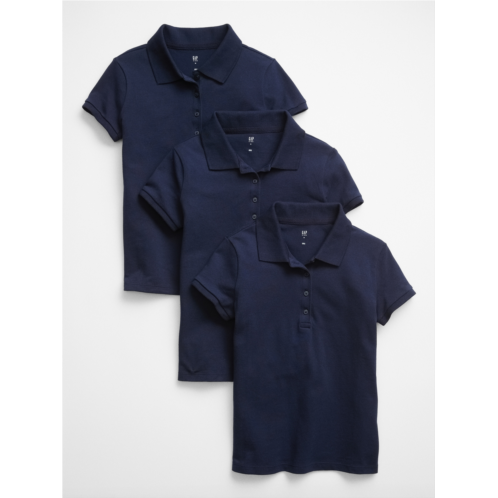 Gap Kids Uniform Stretch Pique Polo Shirt (3-Pack)