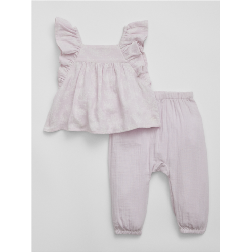 Gap Baby Gauze Flutter Two-Piece Outfit Set