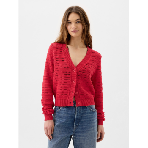 Gap Relaxed Mixed-Stitch Cardigan