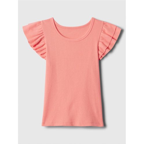 Gap Kids Ribbed Flutter Sleeve T-Shirt