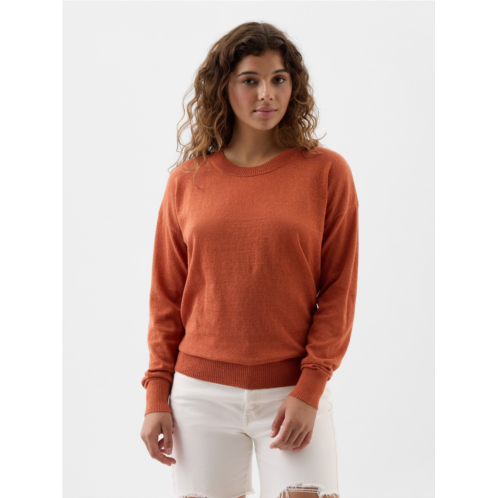 Gap Linen-Blend Crewneck Sweater