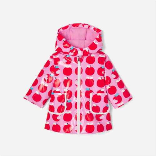 Jacadi Baby girl apple pattern raincoat