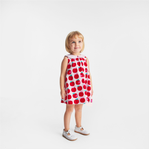 Jacadi Baby girl apple print dress
