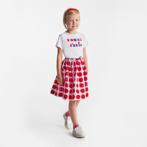 Jacadi Girl apple print skirt