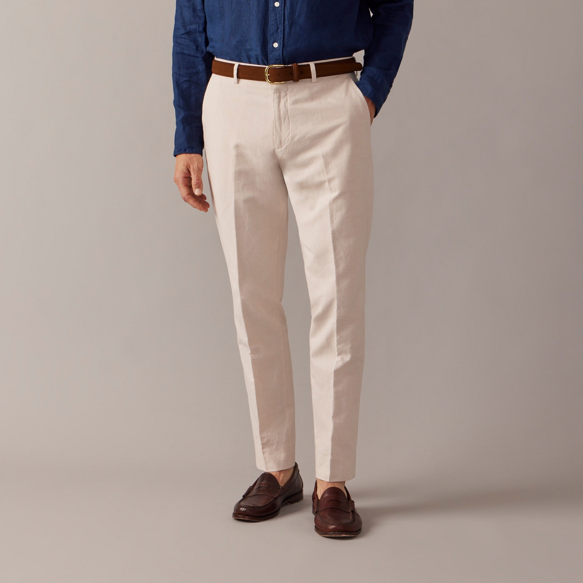 Jcrew Ludlow Slim-fit unstructured suit pant in Irish cotton-linen blend