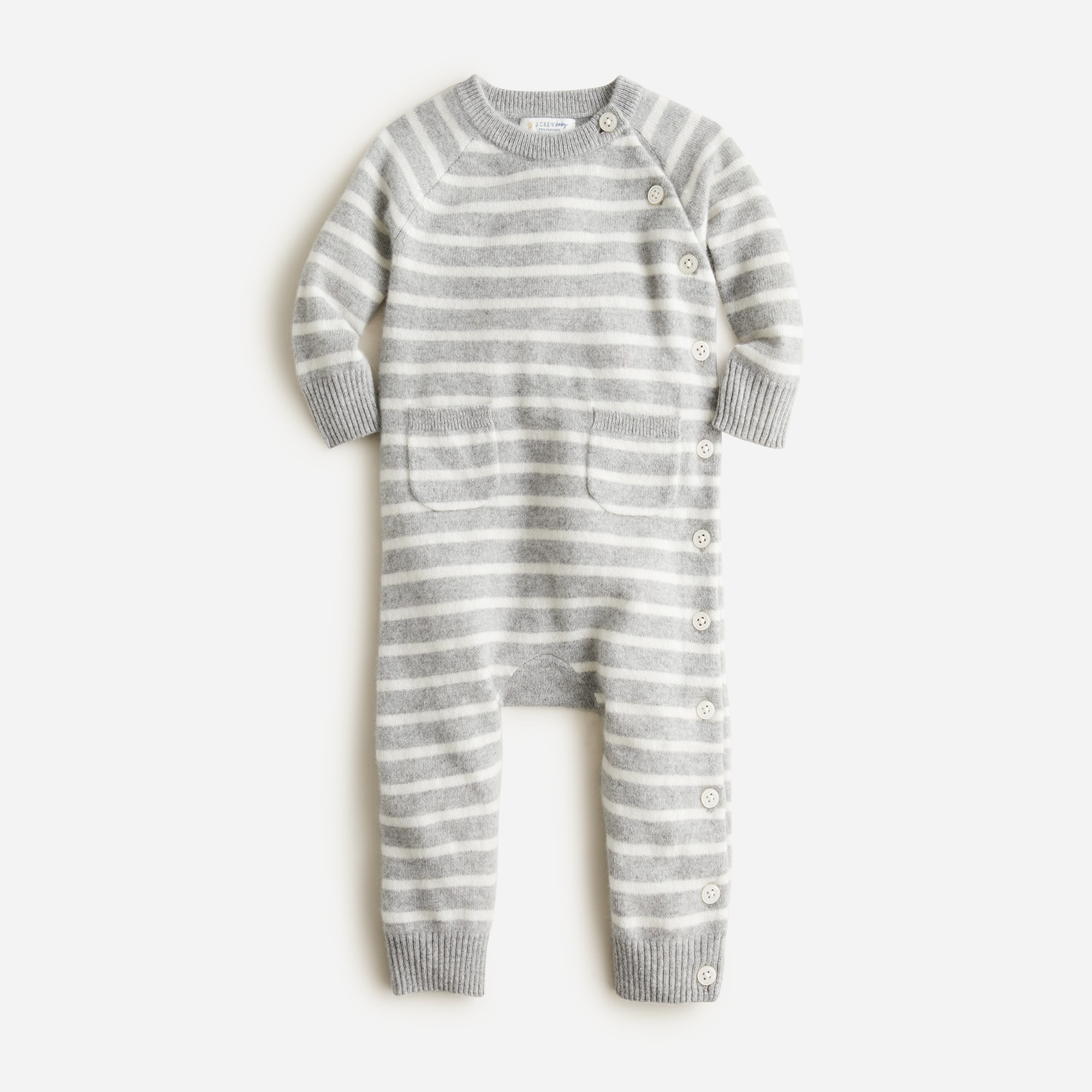 Jcrew Limited-edition baby cashmere one-piece in stripe