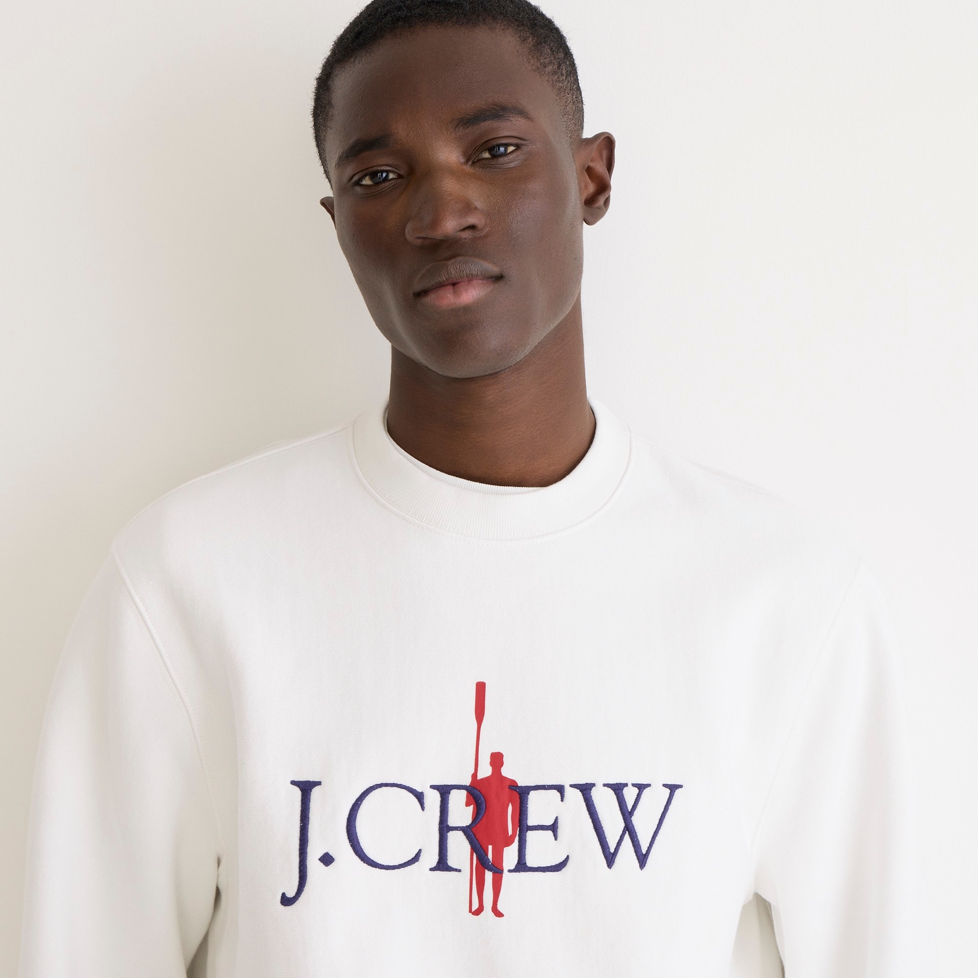 Jcrew Heritage 14 oz. fleece embroidered oarsman graphic sweatshirt