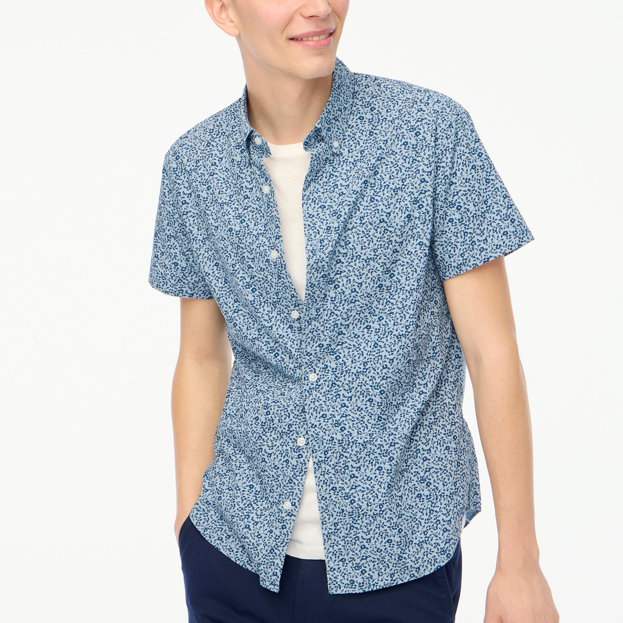 Jcrew Slim short-sleeve printed flex casual shirt