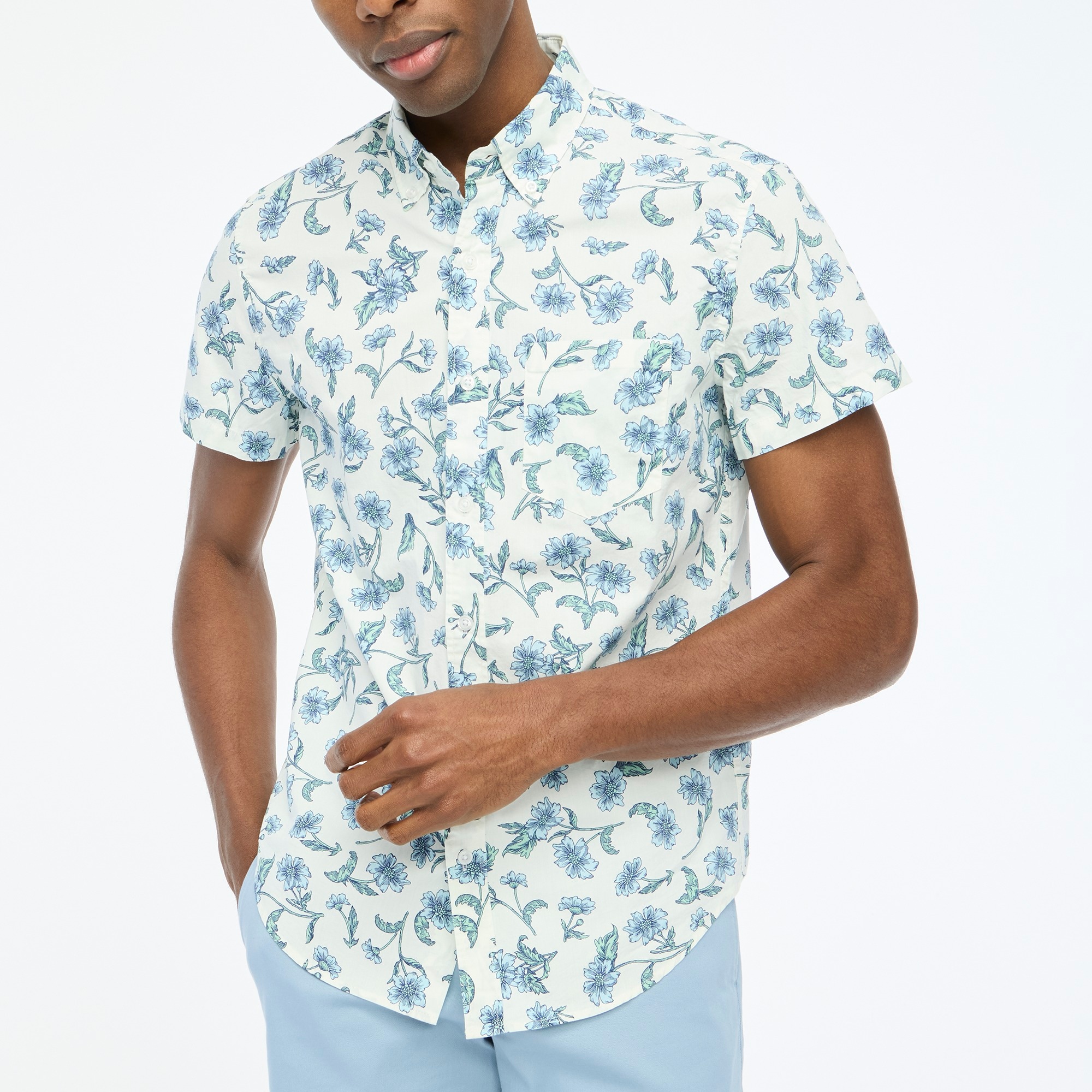 Jcrew Slim short-sleeve printed flex casual shirt