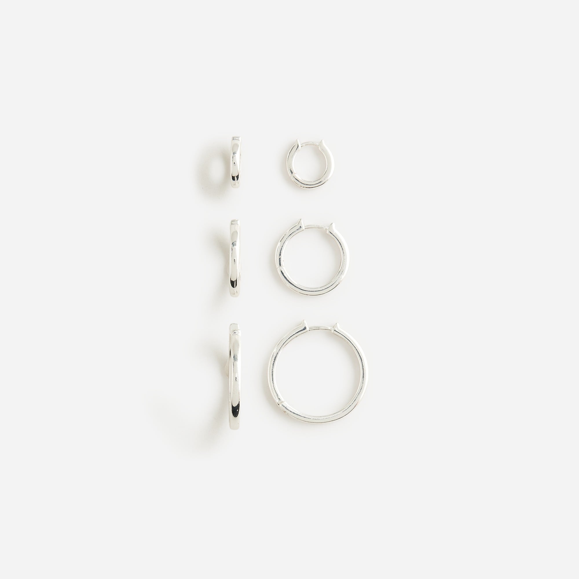 Jcrew Small hoop earrings set-of-three
