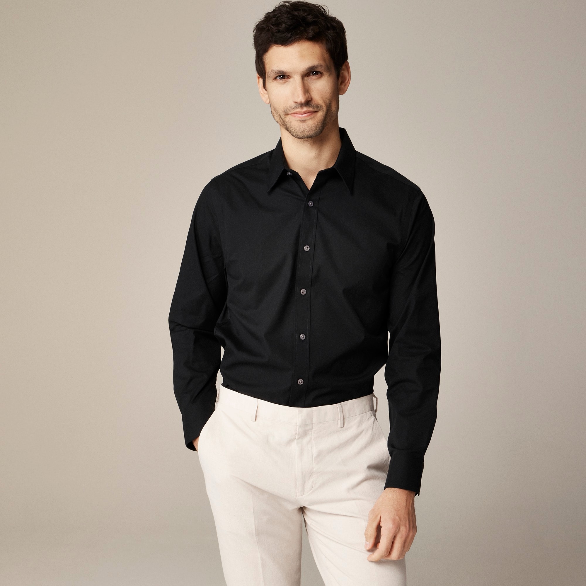 Jcrew Bowery wrinkle-free dress shirt with point collar