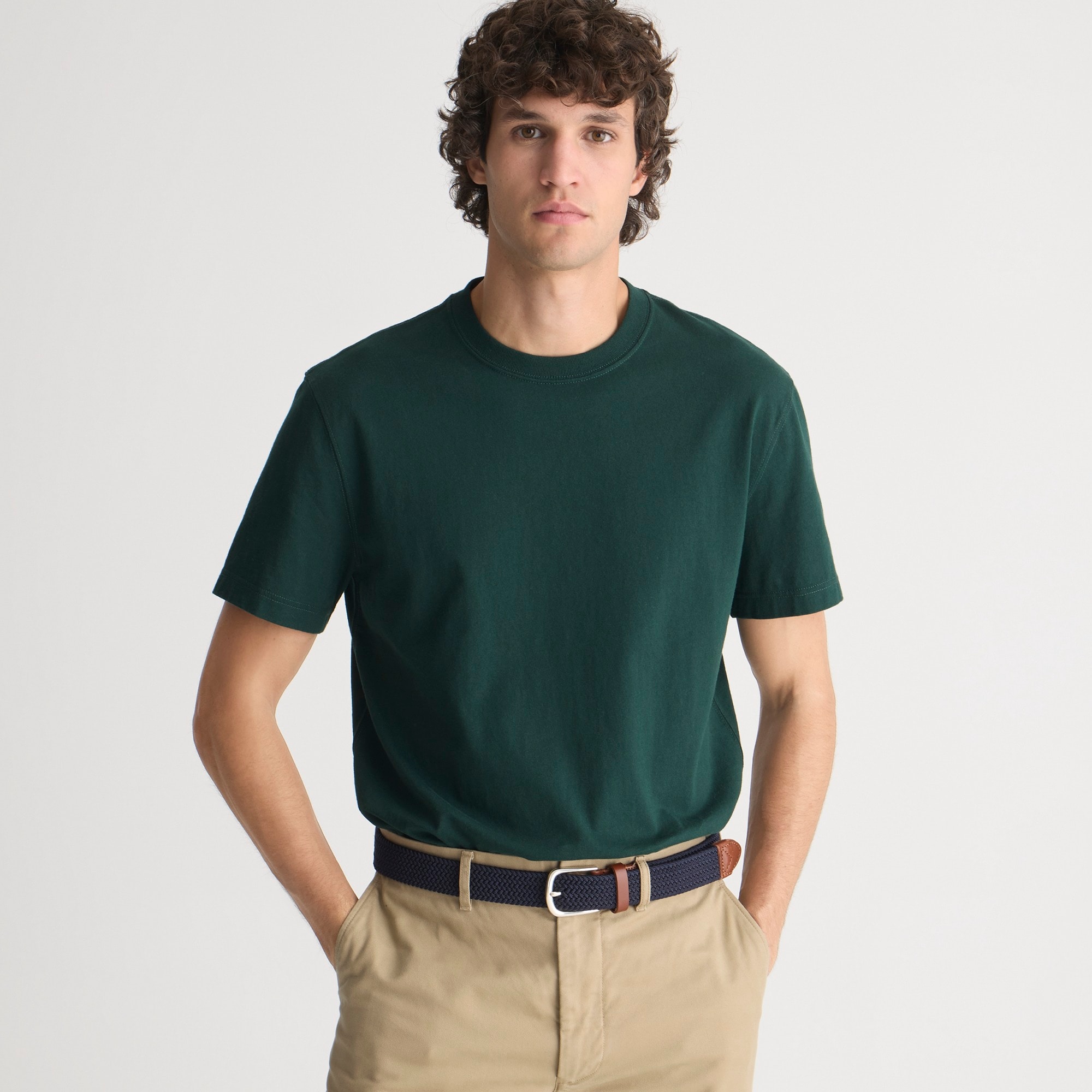 Jcrew Relaxed premium-weight cotton no-pocket T-shirt