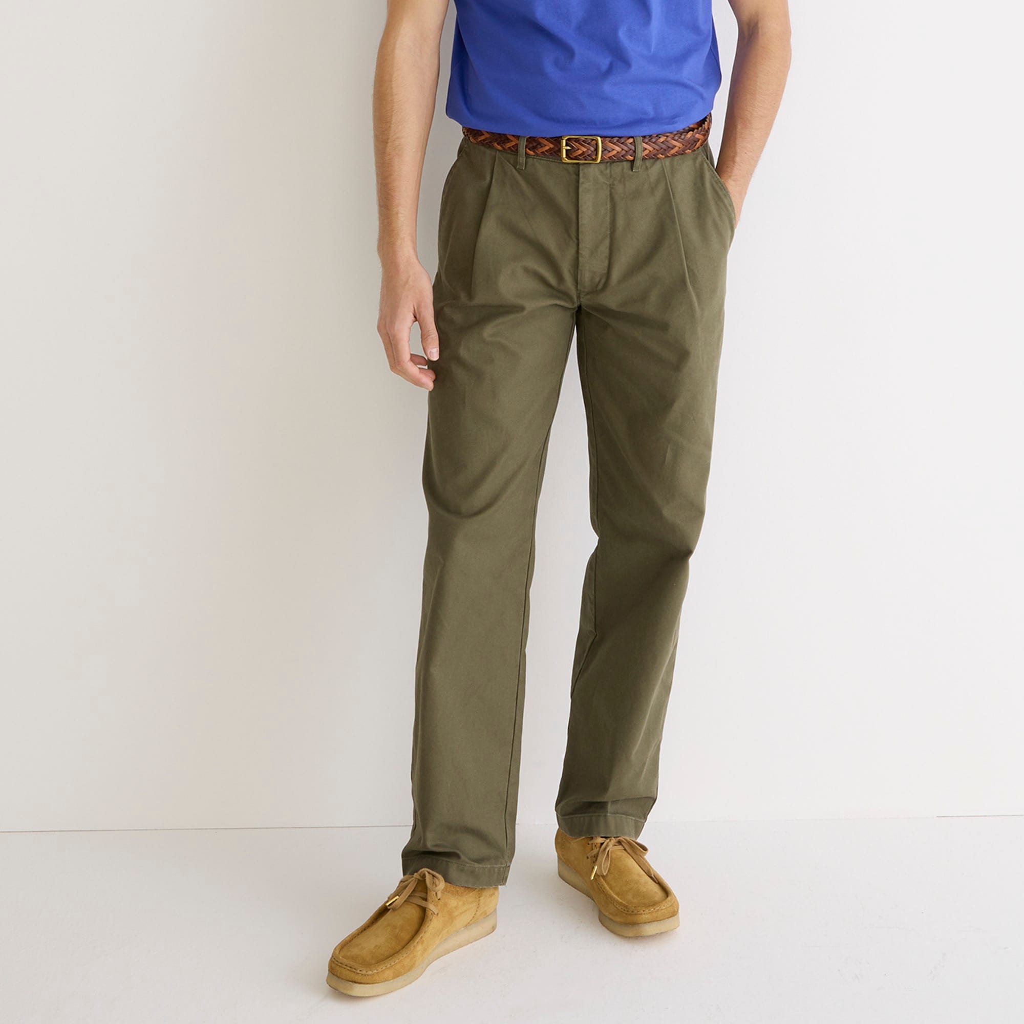 Jcrew Classic Relaxed-fit pleated chino pant