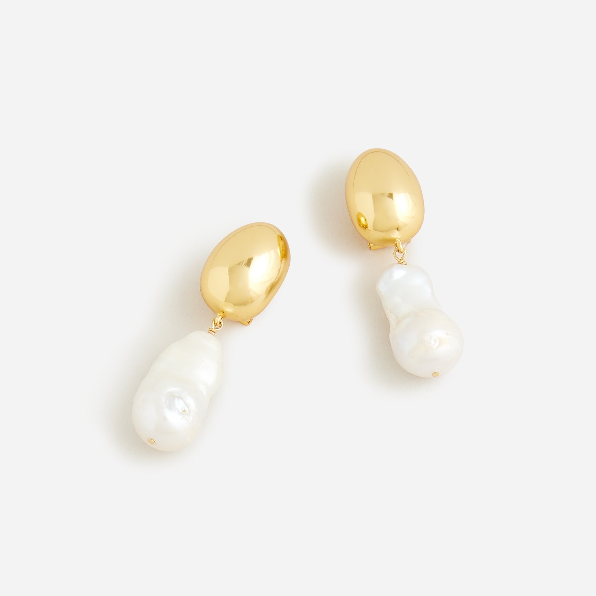 Jcrew Freshwater pearl and gold earrings