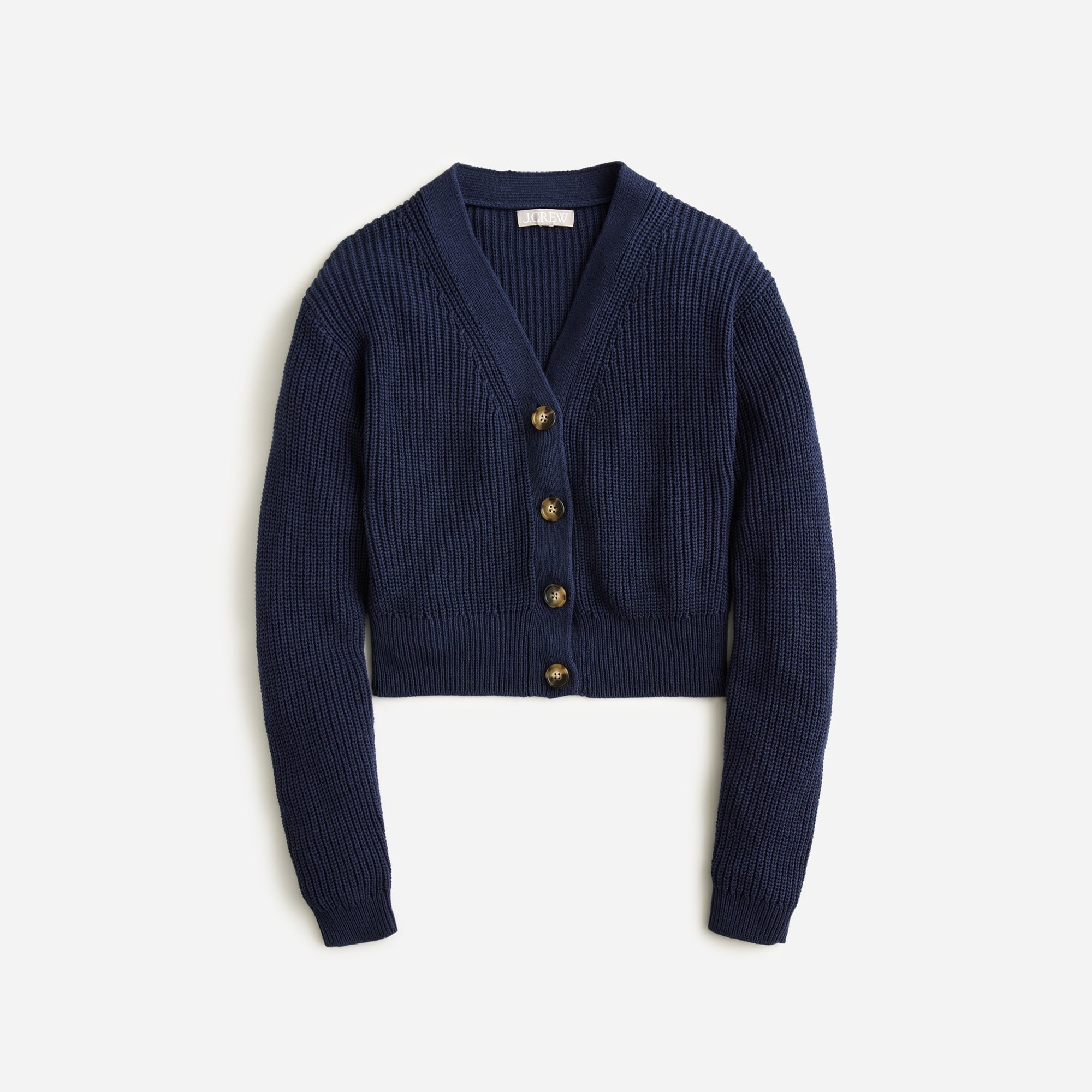 Jcrew Cotton-blend cropped V-neck cardigan sweater