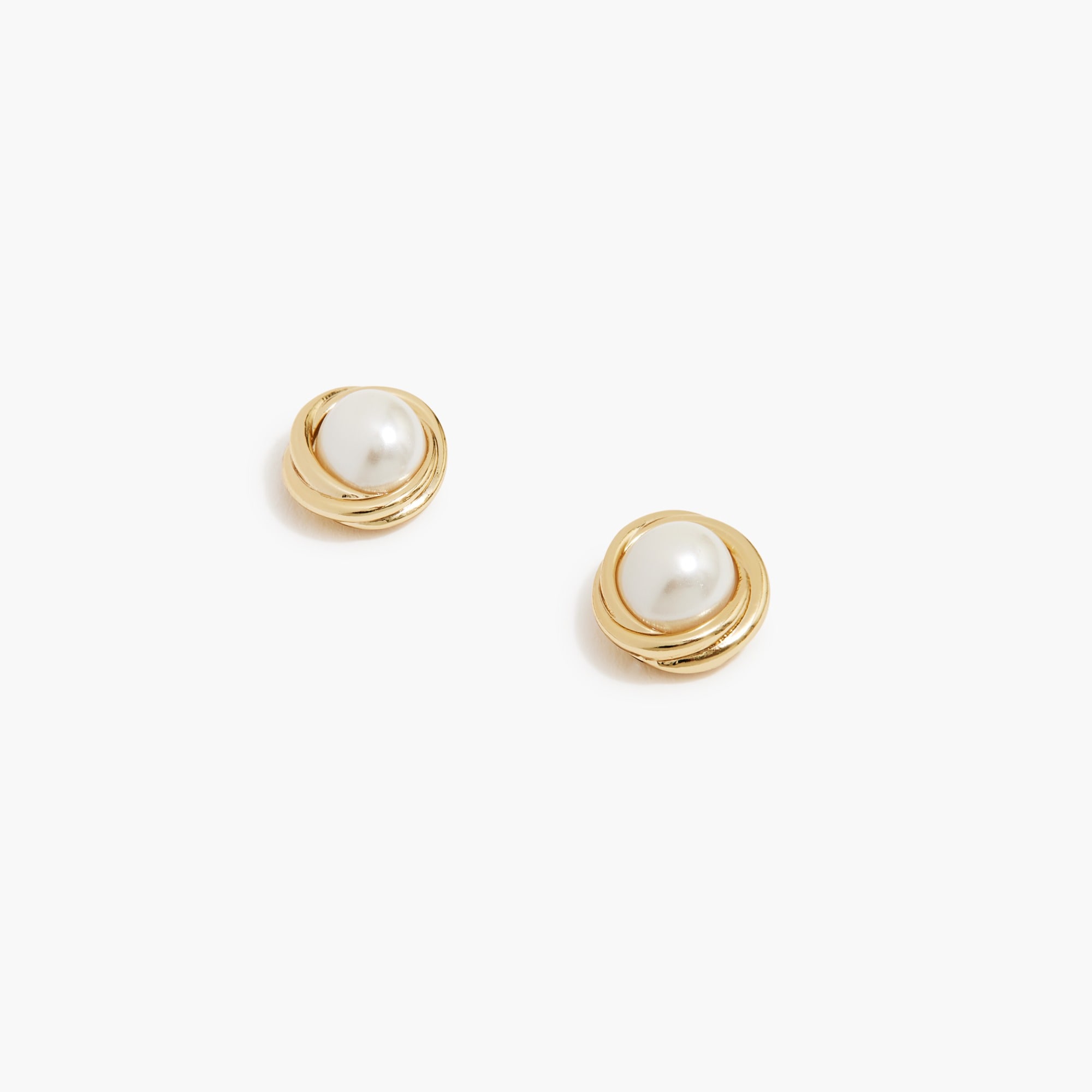 Jcrew Pearl and gold stud earrings