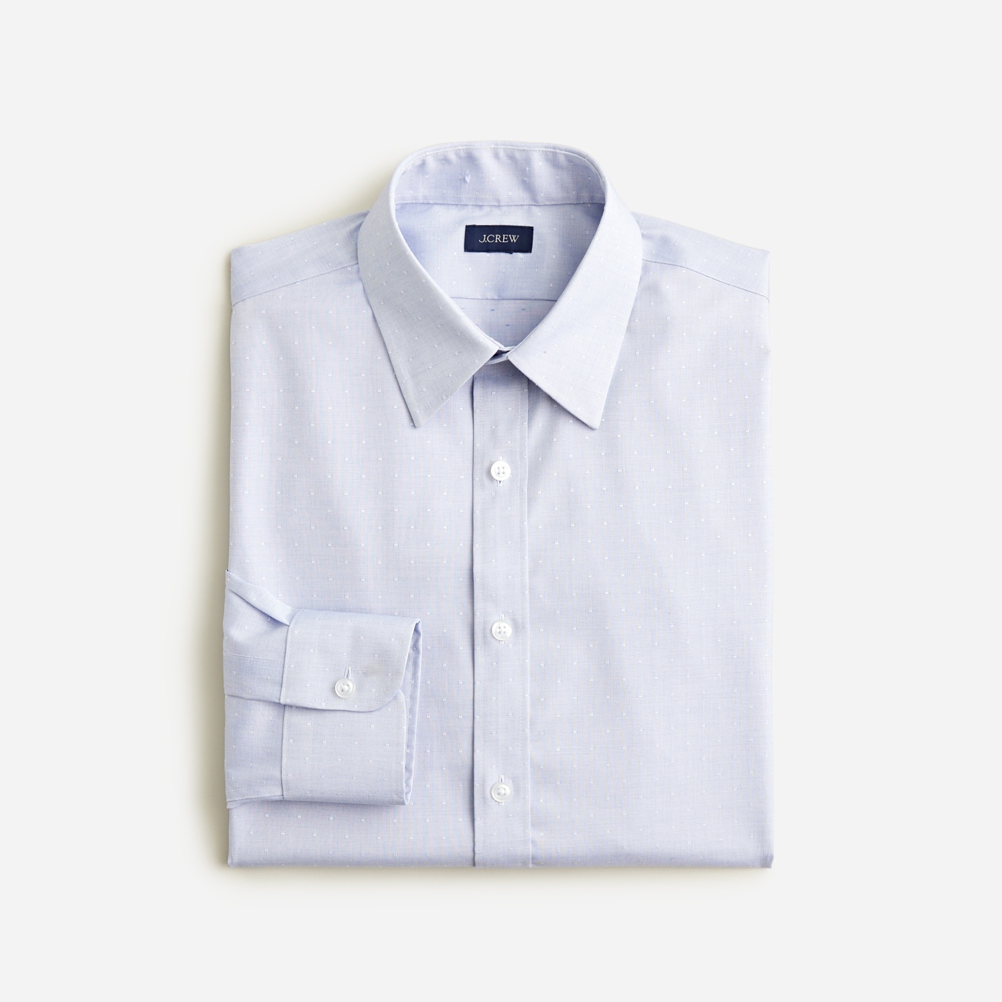 Jcrew Bowery wrinkle-free dobby dress shirt with point collar