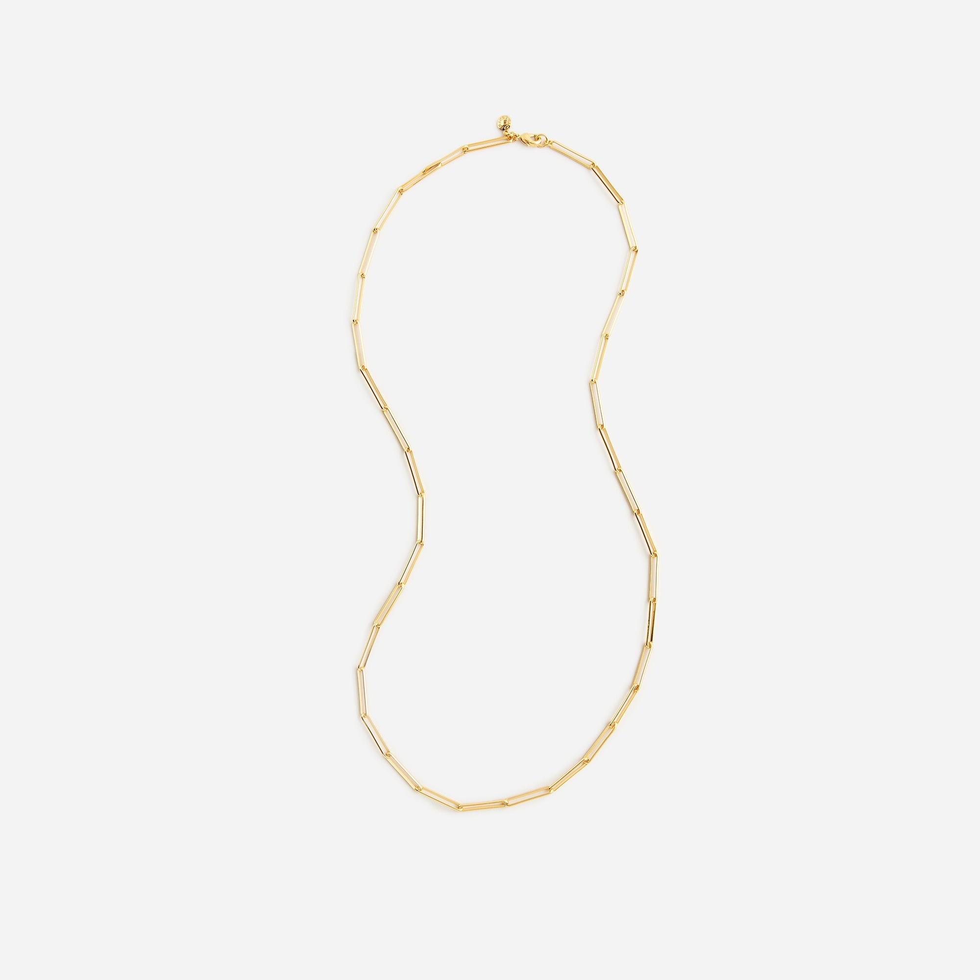 Jcrew Dainty gold-plated paper-clip necklace
