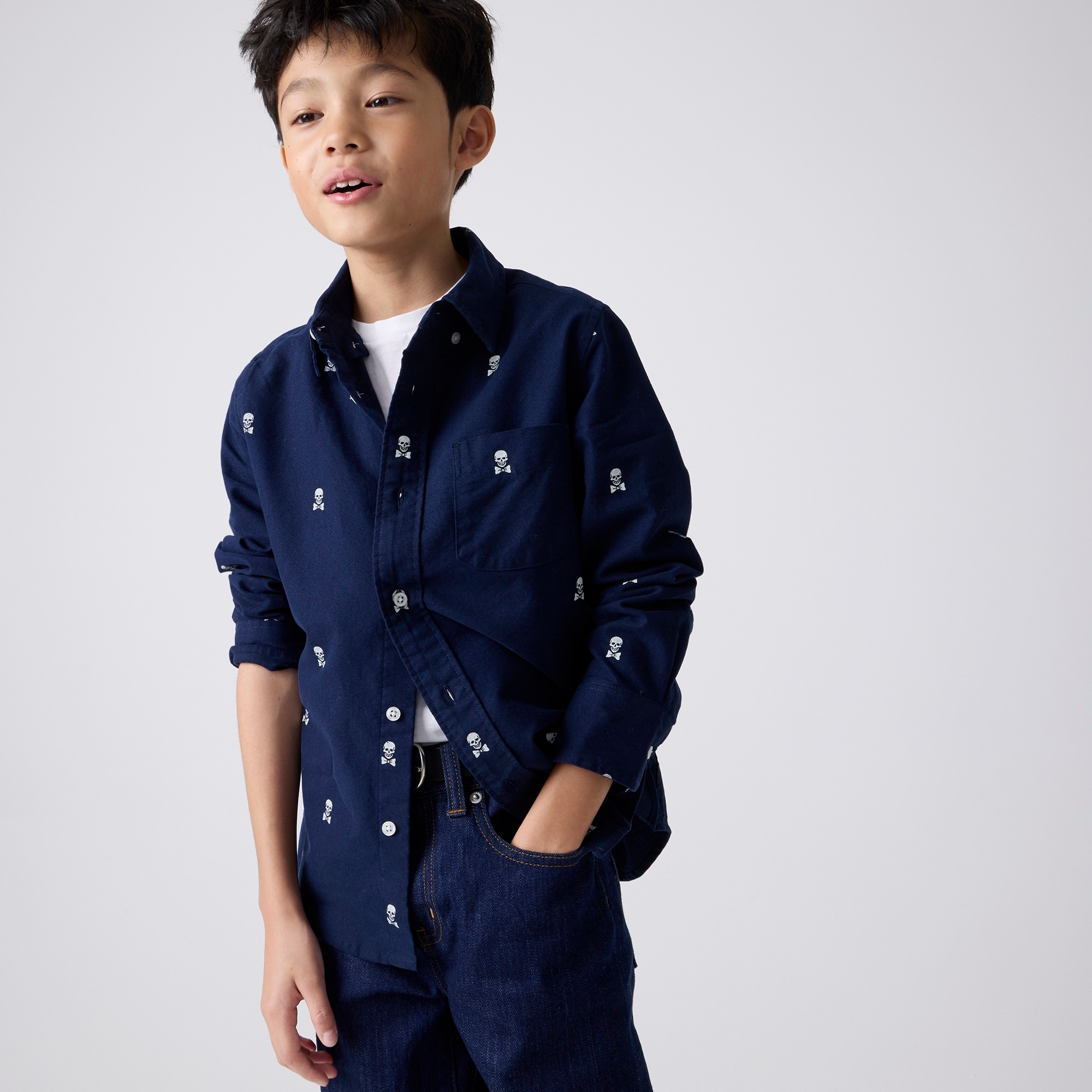 Jcrew Boys oxford shirt with embroidery