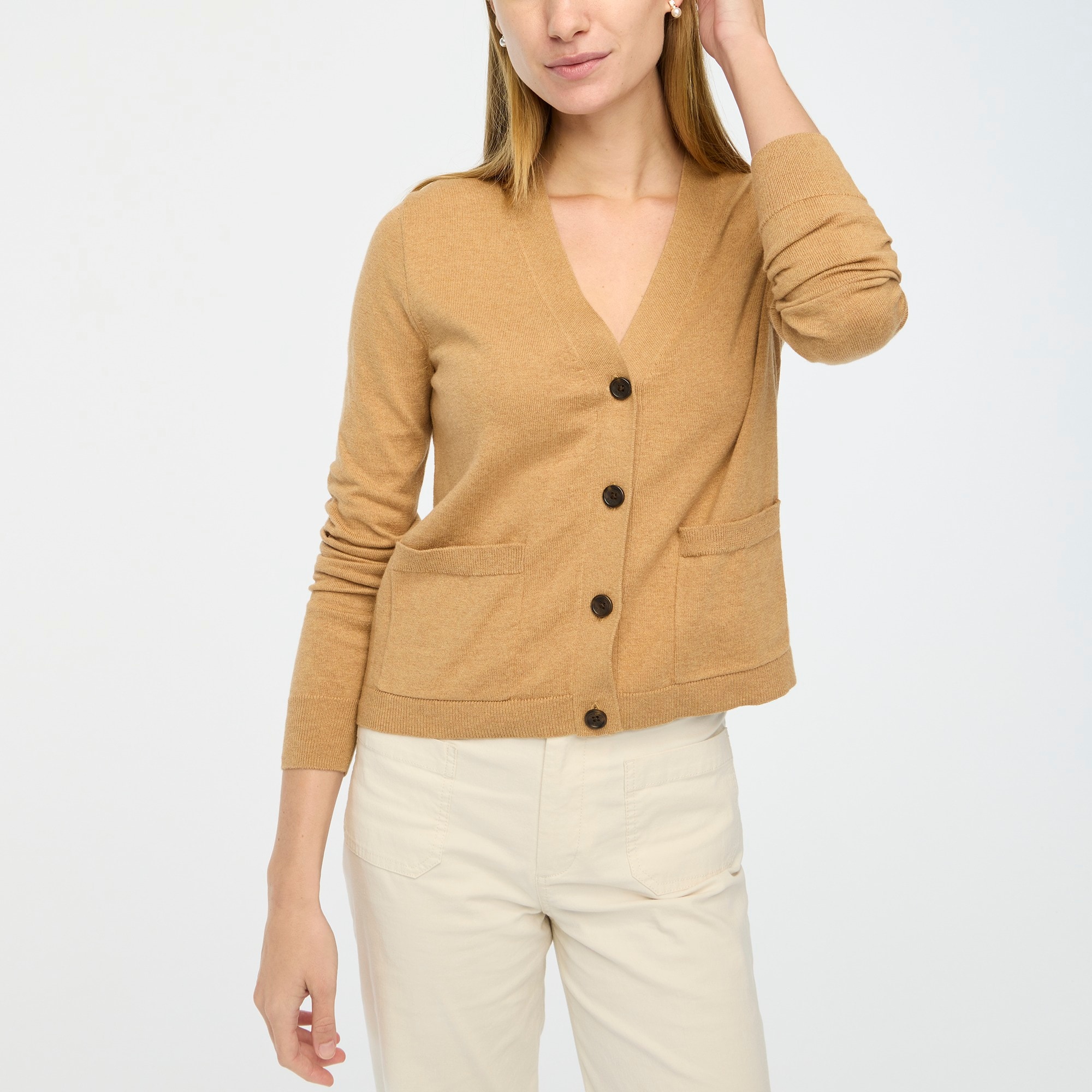 Jcrew Cotton-blend V-neck cardigan sweater