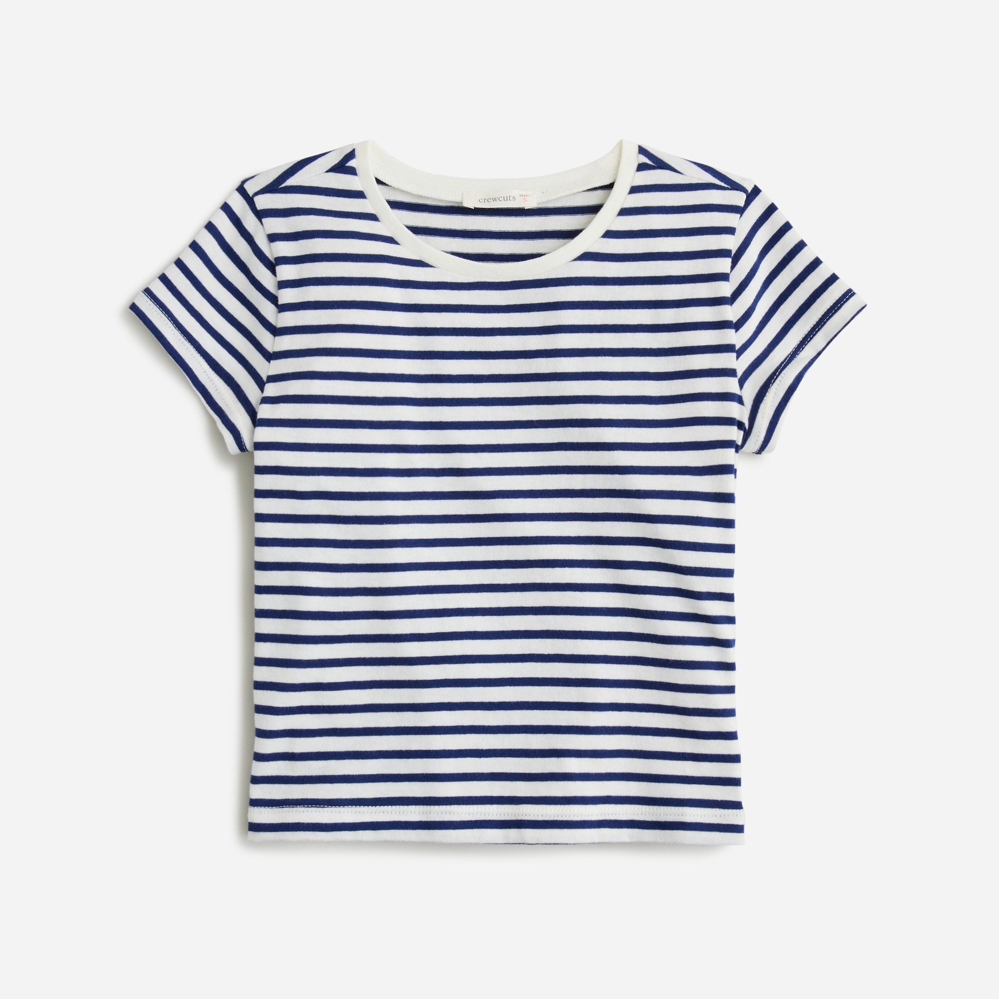 Jcrew Girls shrunken T-shirt in striped vintage jersey