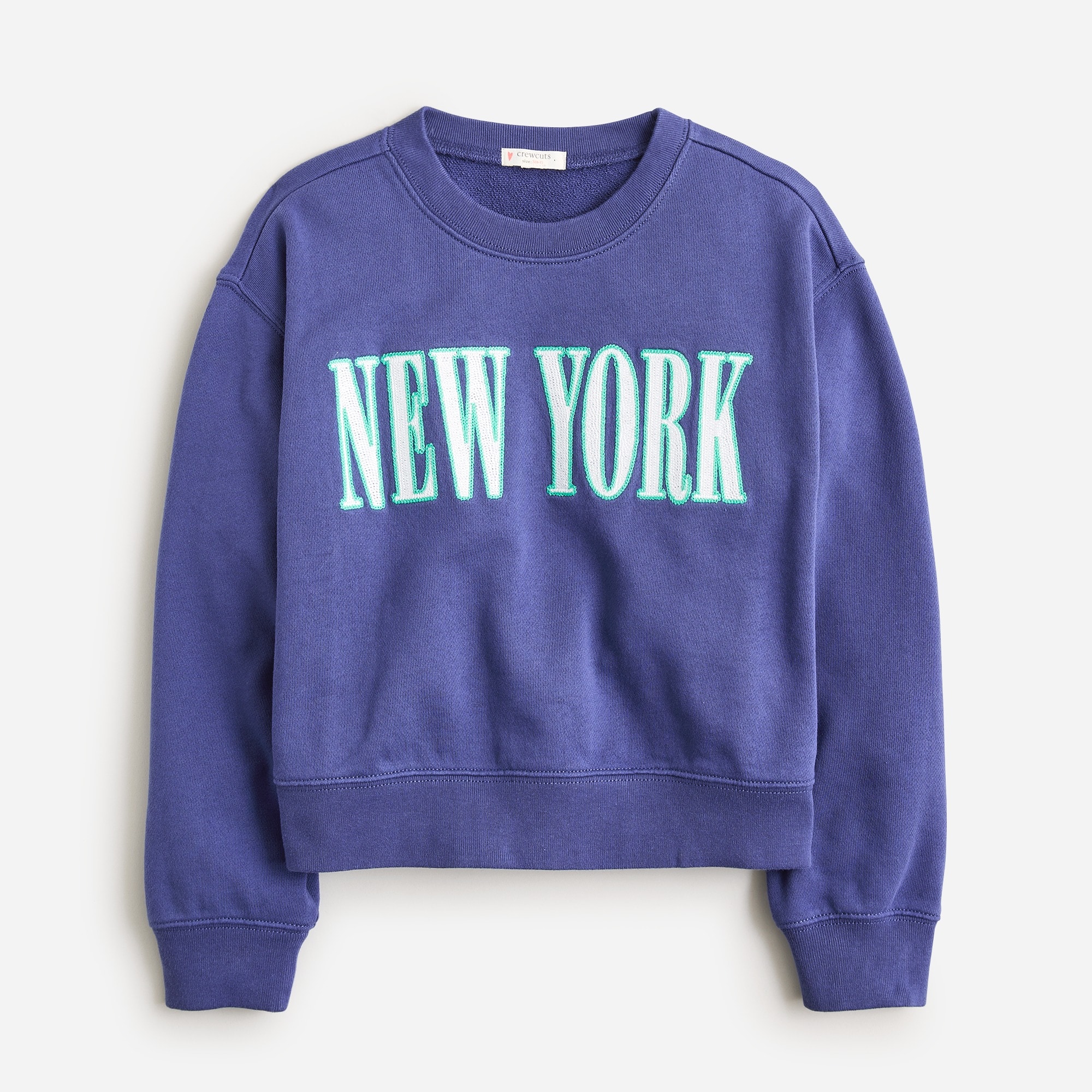 Jcrew Kids embroidered New York graphic crewneck sweatshirt