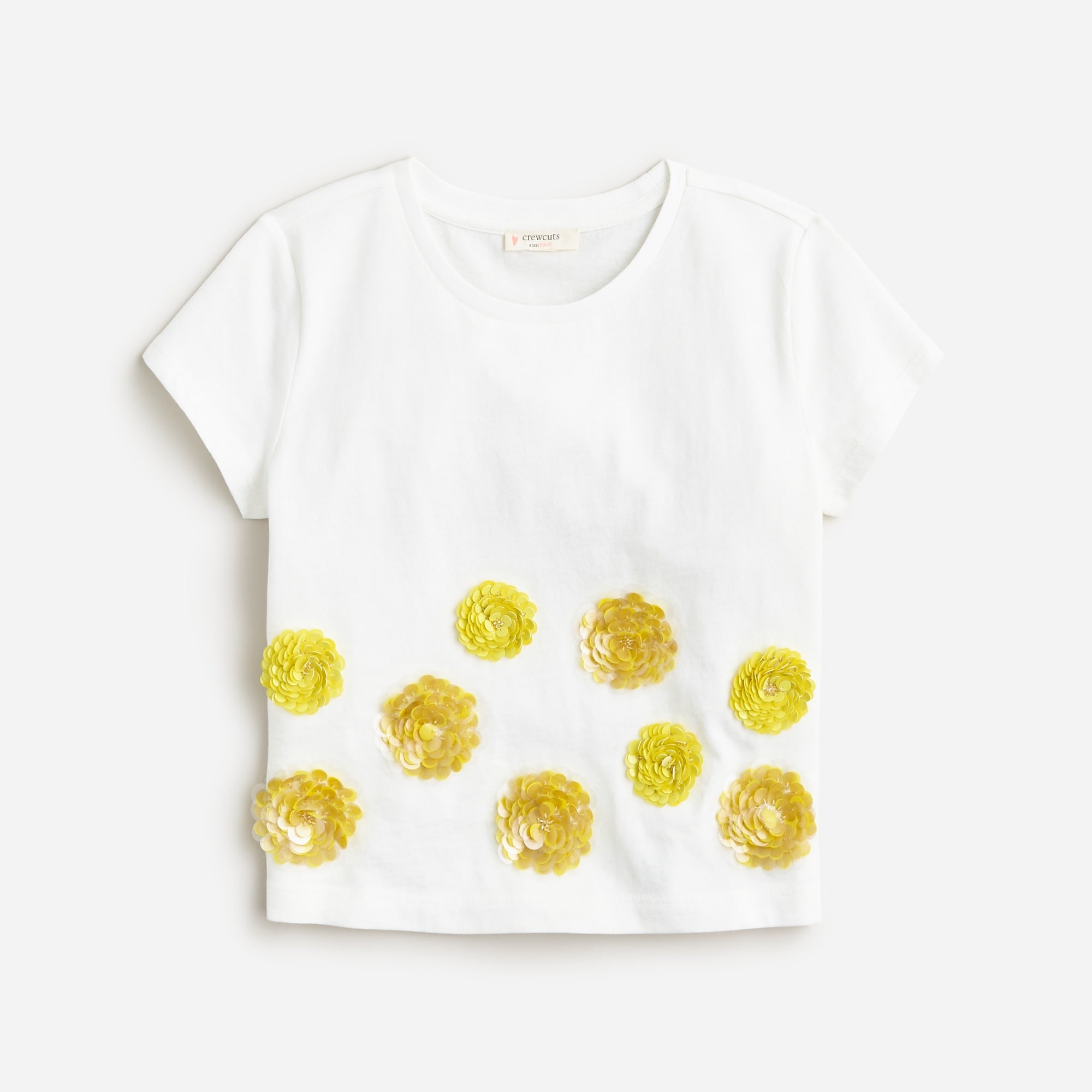 Jcrew Girls sequin flower appliquu0026eacute; T-shirt