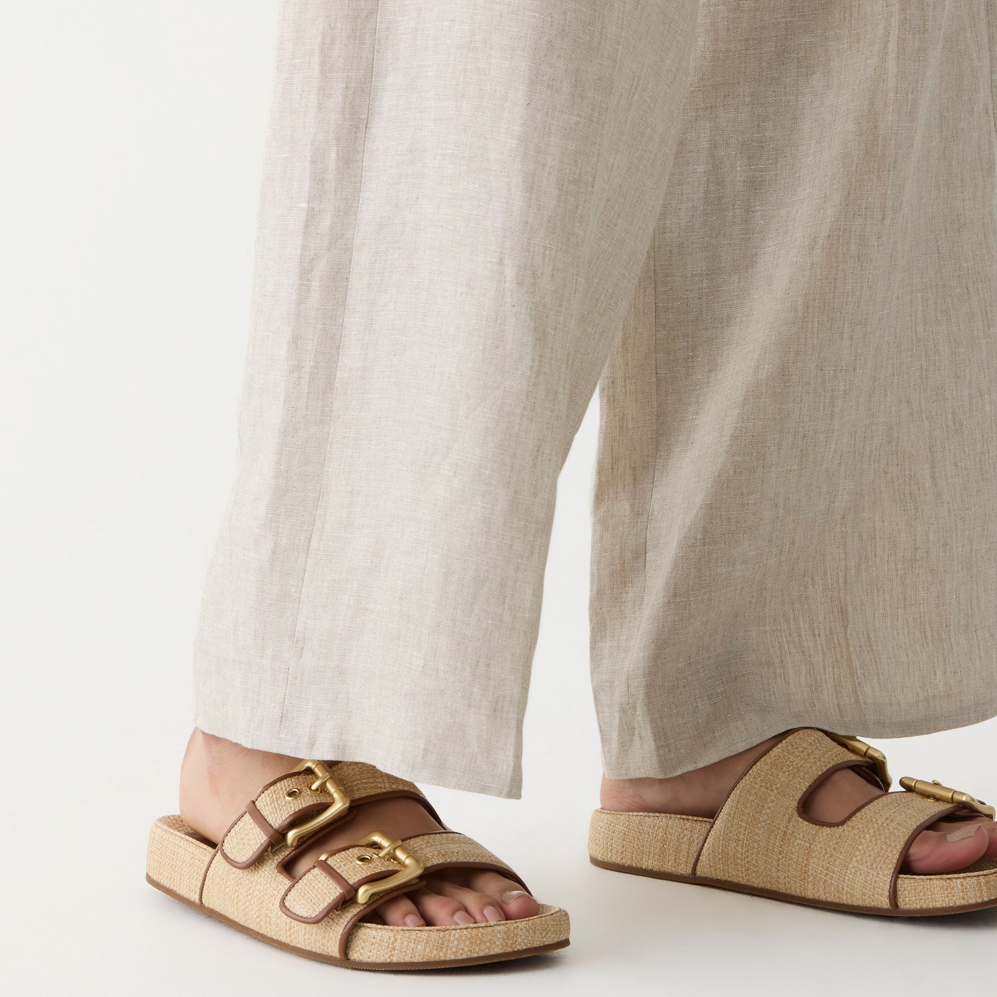 Jcrew Marlow sandals in croc-embossed leather