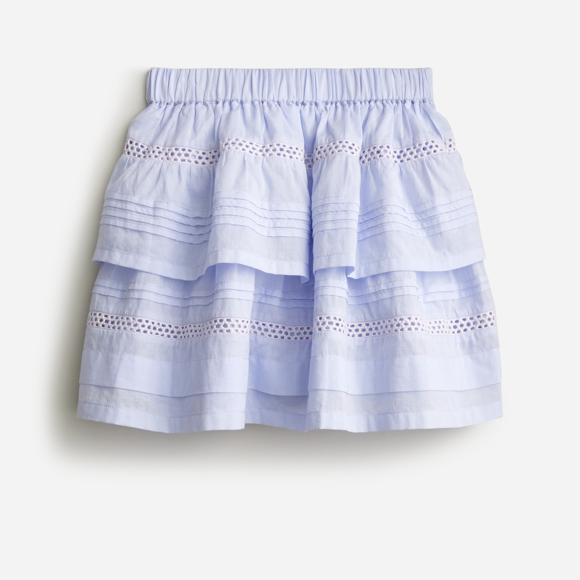 Jcrew Girls eyelet tiered skirt in cotton voile