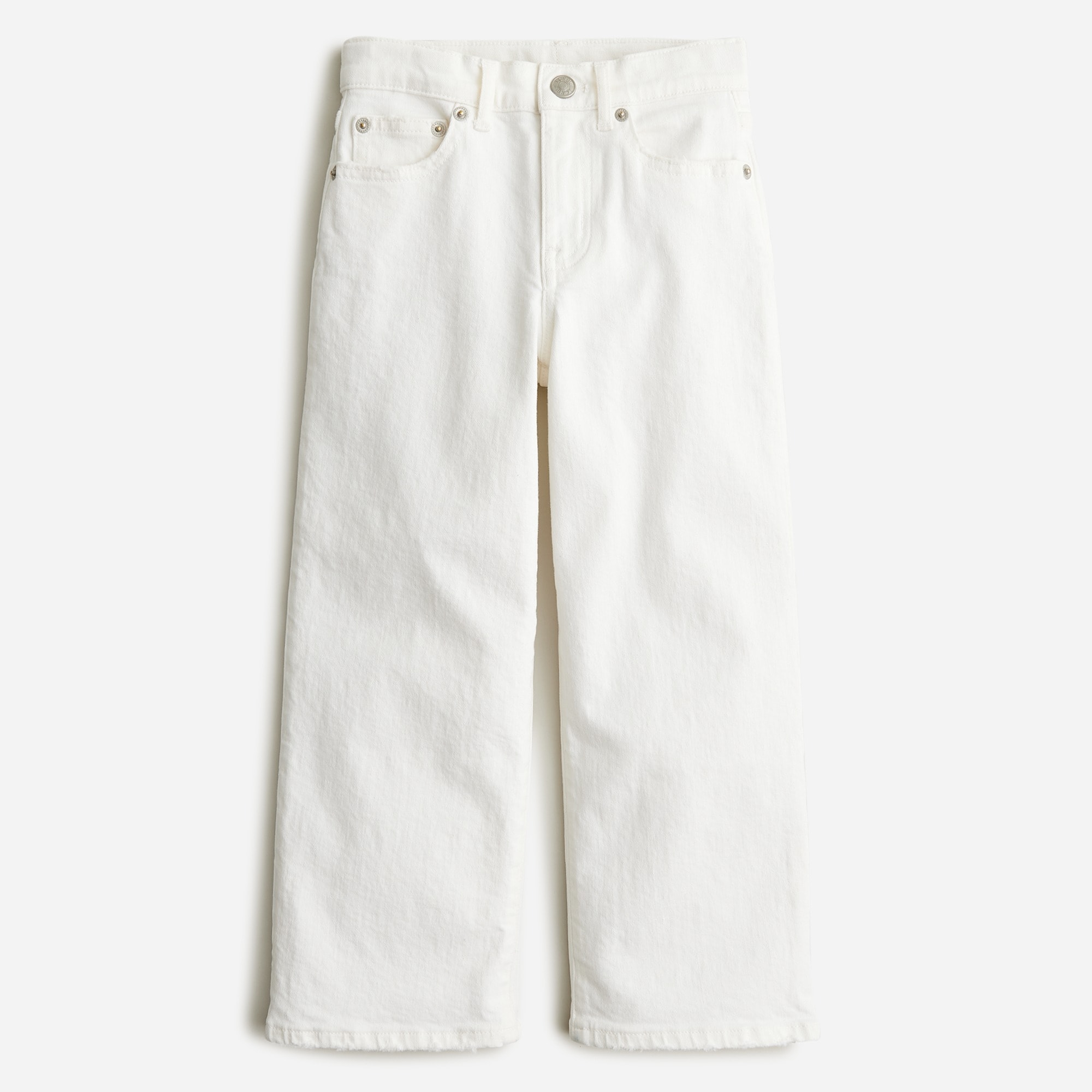 Jcrew Girls slim wide-leg jean in white