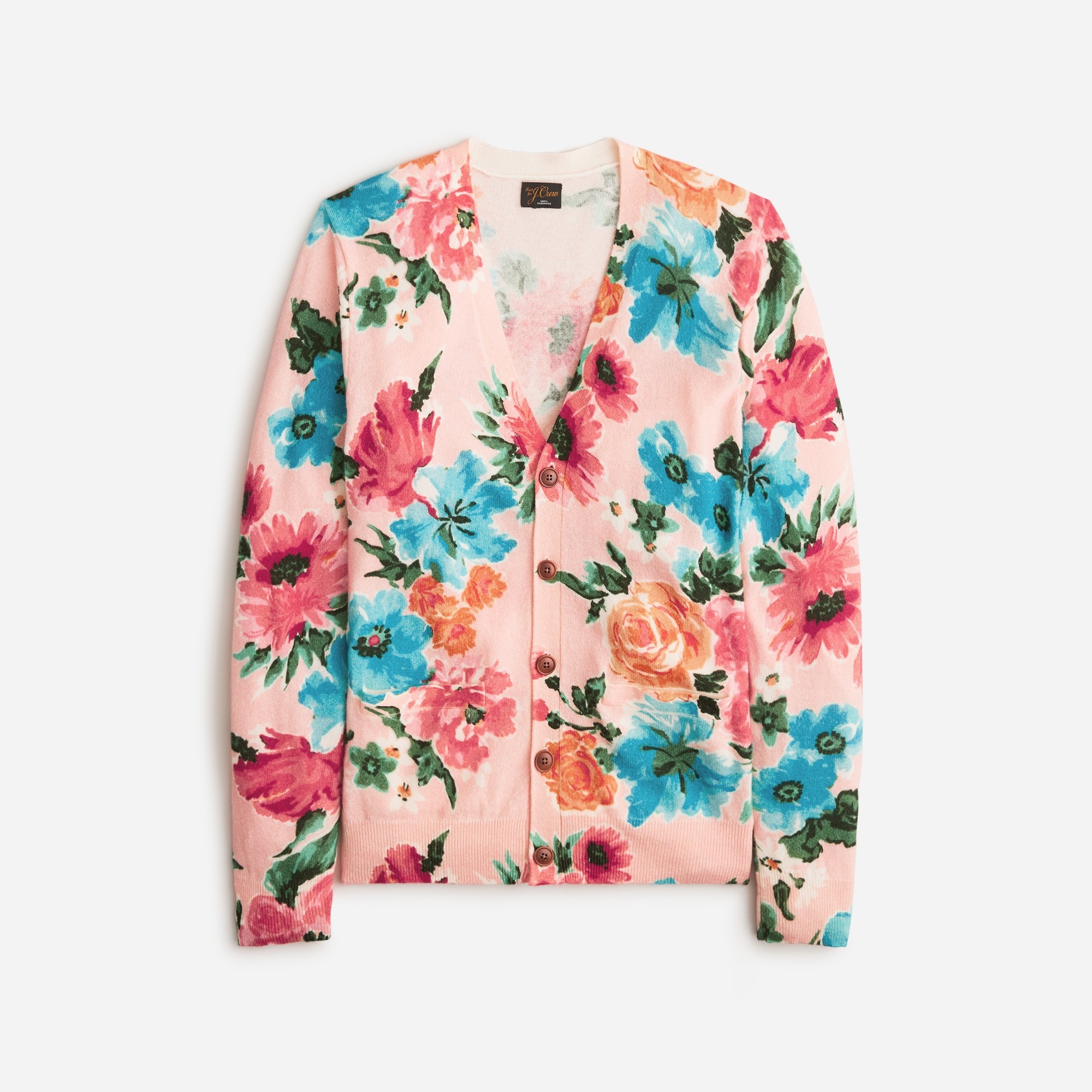 Jcrew Cashmere cardigan sweater in floral print