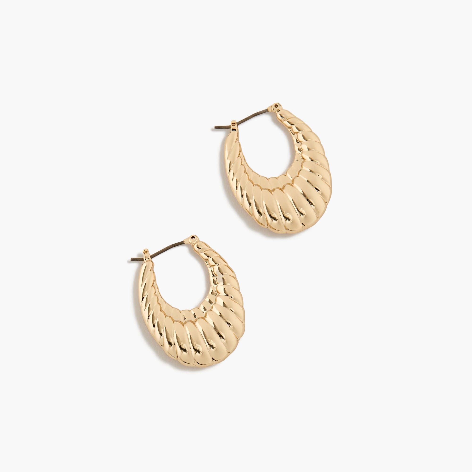 Jcrew Gold textured hoop earrings