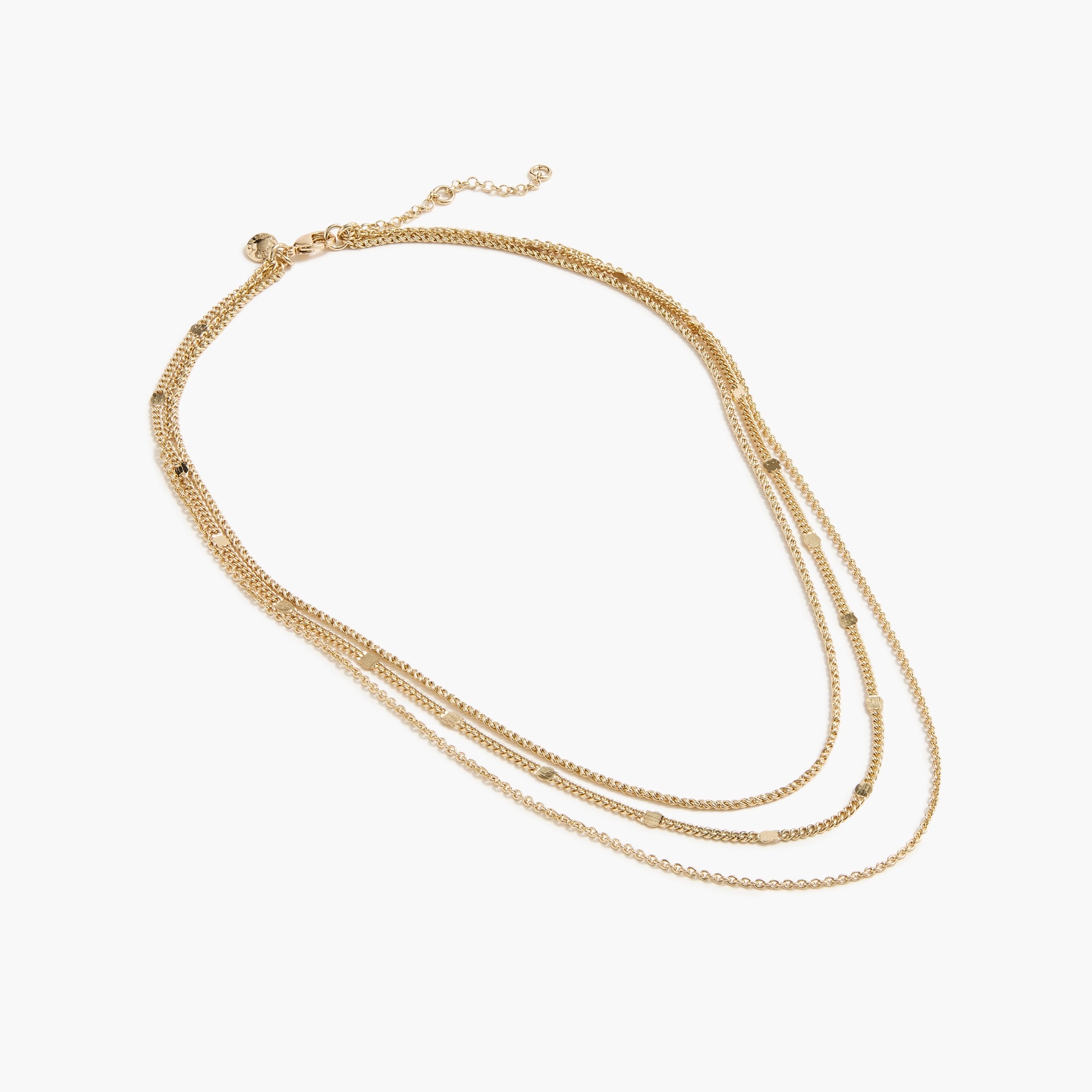Jcrew Gold mixed-chain layering necklace