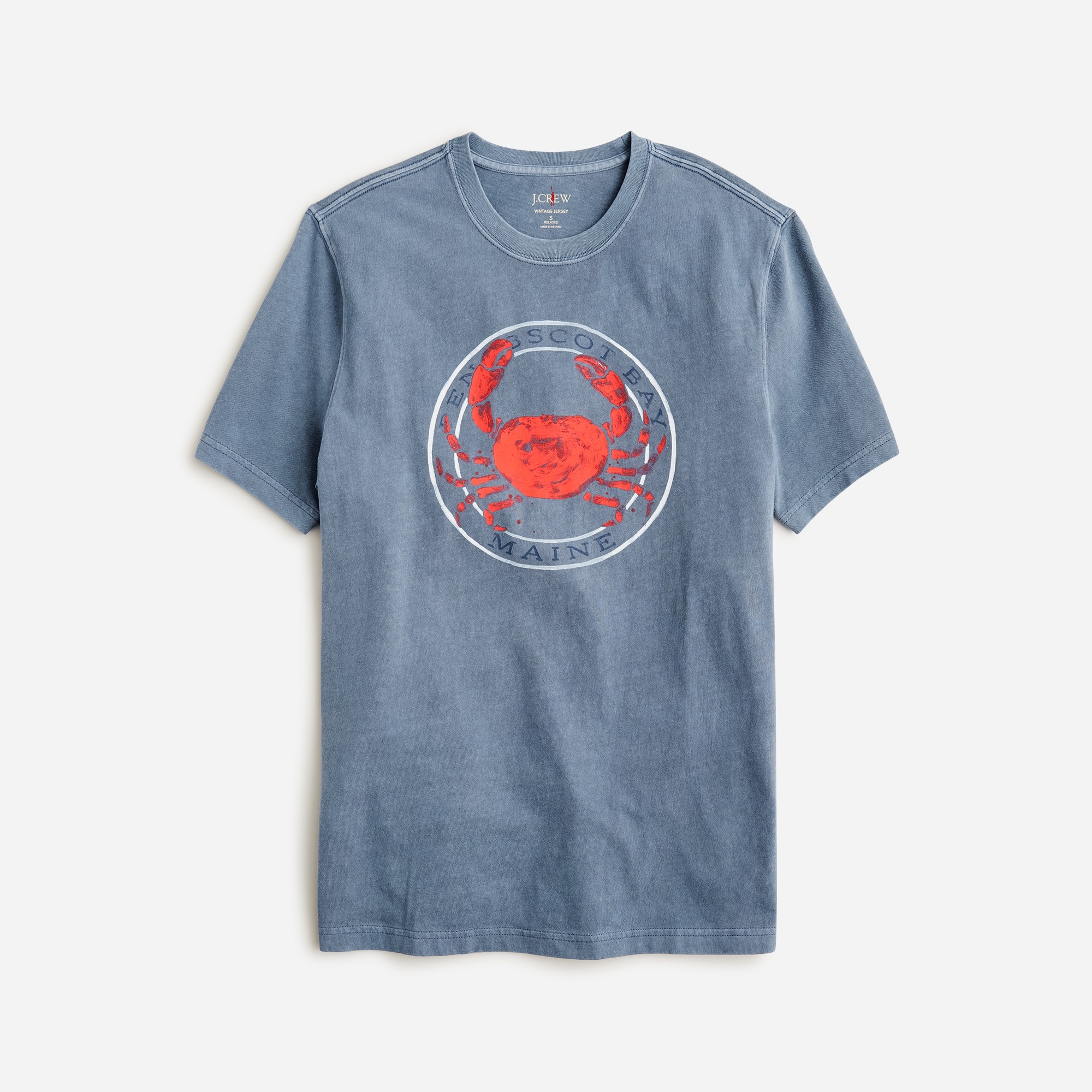 Jcrew Vintage-wash cotton crab graphic T-shirt