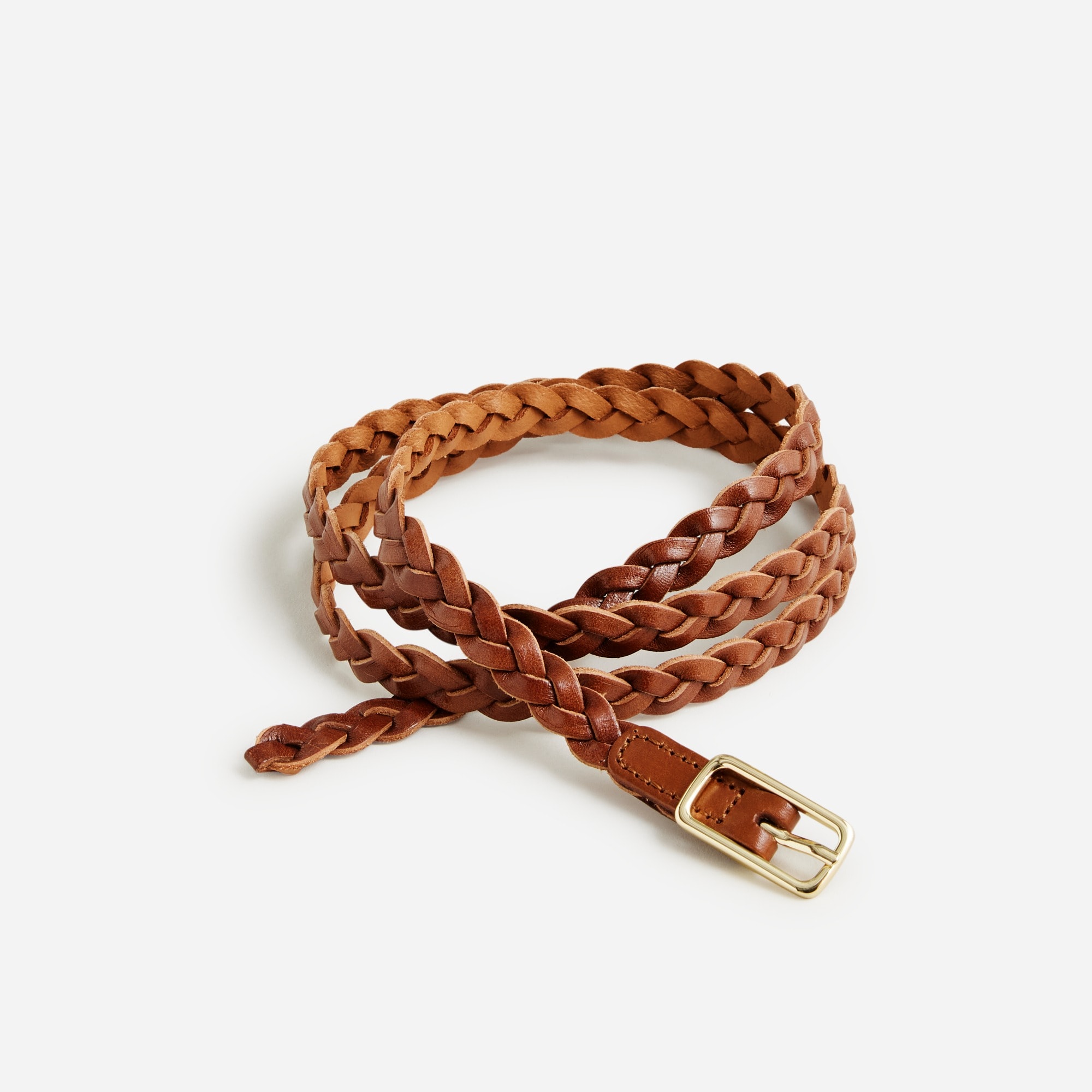 Jcrew Skinny braided belt in Italian leather
